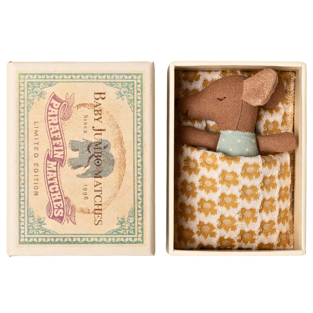 Maileg Mouse Baby - Sleepy Wakey Matchbox, Blue (2025), Australia