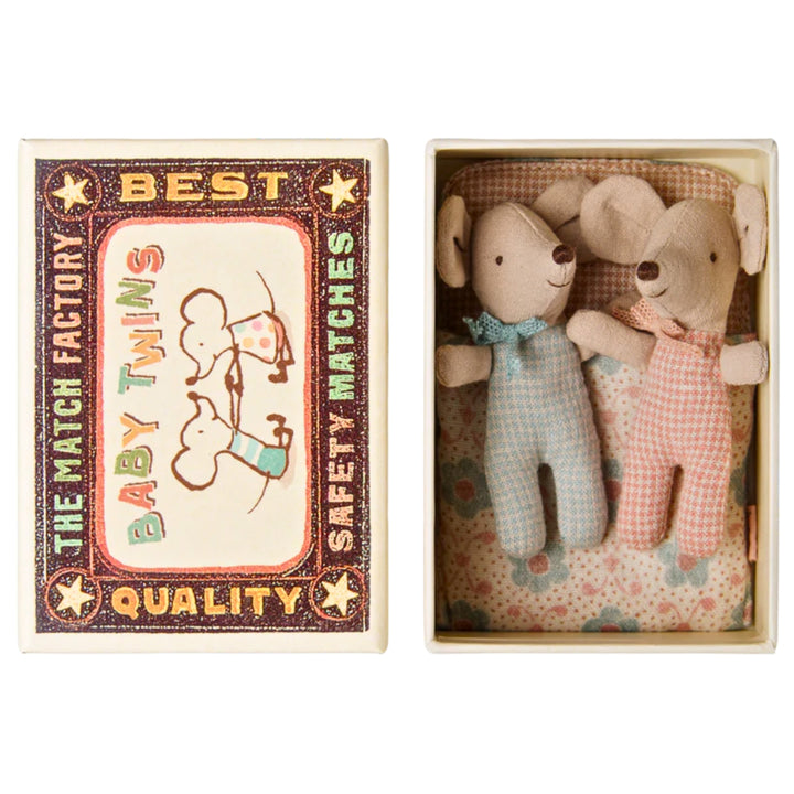 Maileg Mouse - Baby Twins in Matchbox - Checker (2026)