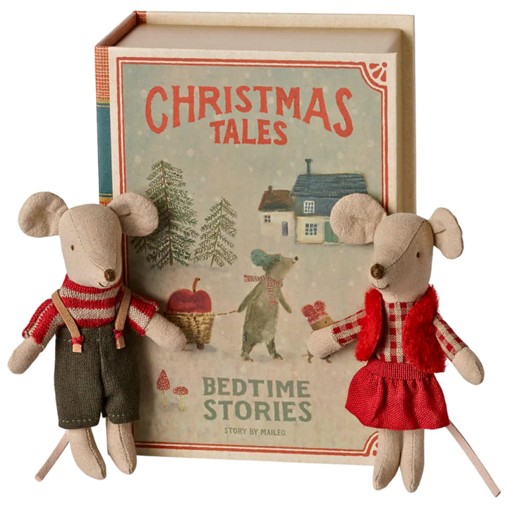 Maileg Mouse - Little Brother & Sister in Book Box - Christmas (2026)
