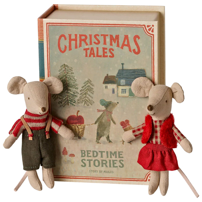 Maileg Mouse - Little Brother & Sister in Book Box - Christmas (2026)