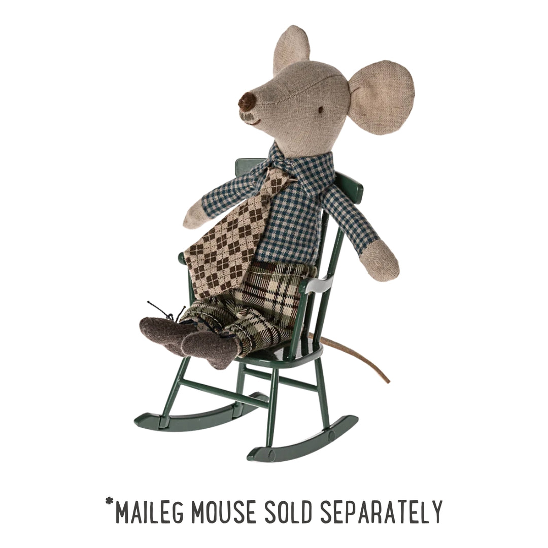 Maileg Mouse Rocking Chair - Dark Green (2024) from Australia