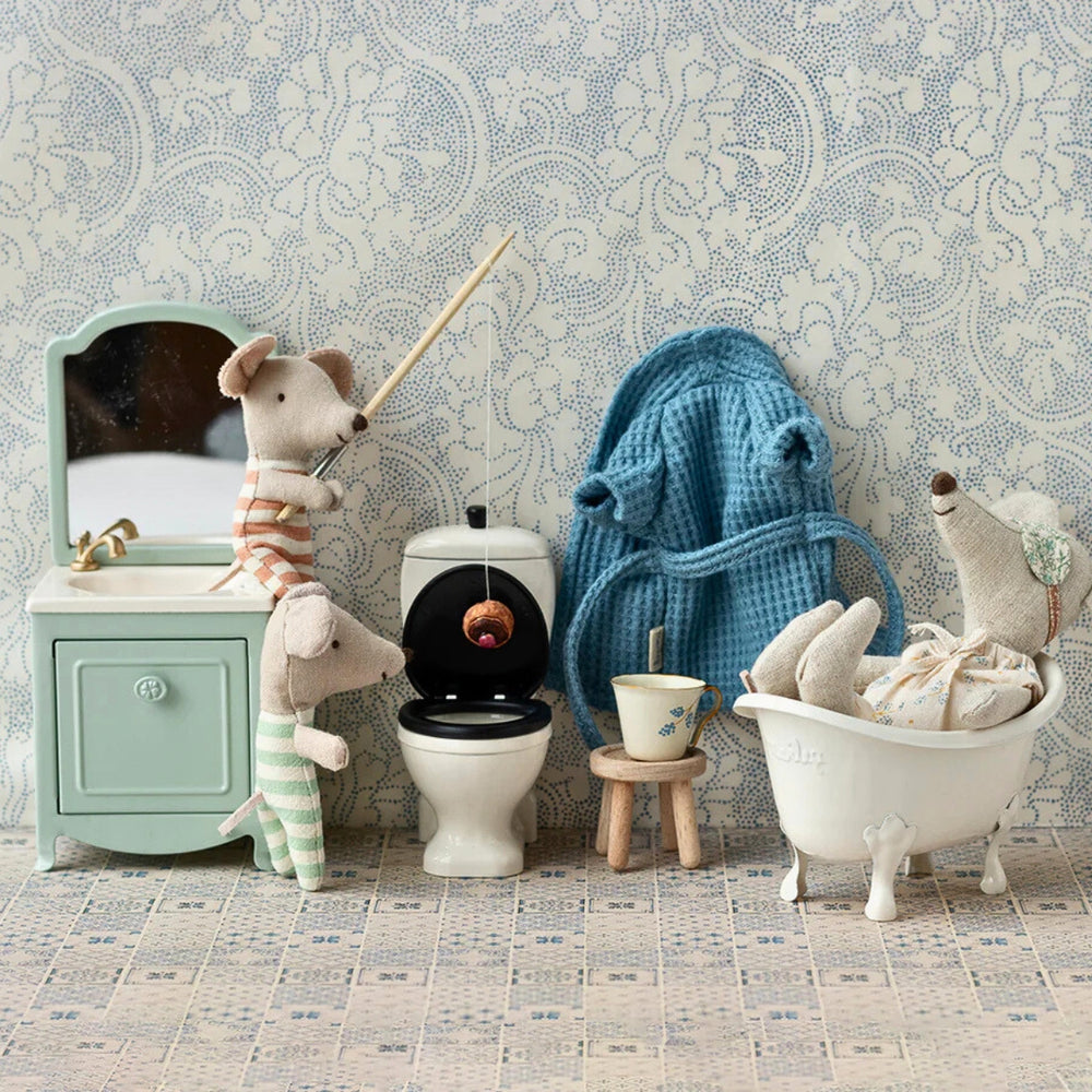 Maileg Mouse Bathroom with Sink Dresser in Mint Green from Australia 