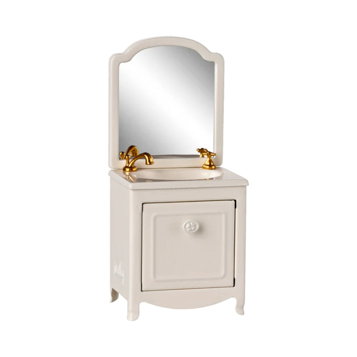 Maileg Bathroom Sink with Mirror for Mouse - Off White, Australia