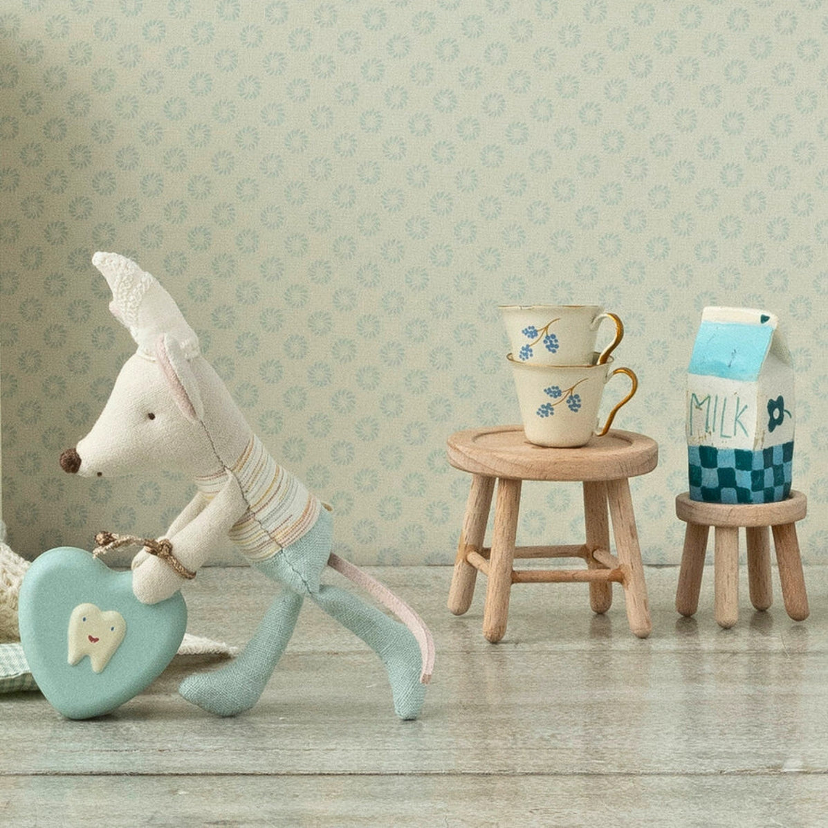 Maileg Table & Stool Set Mouse