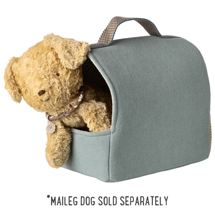 Maileg Pet Carrier - for Small Puppy, Dusty Blue (2026)