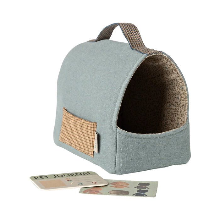 Maileg Pet Carrier - for Small Puppy, Dusty Blue (2026)