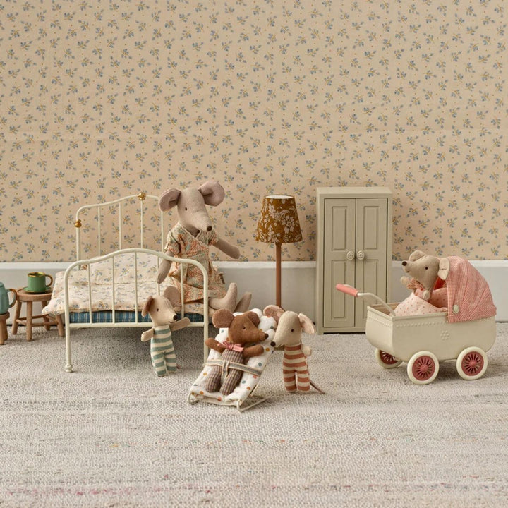 Maileg Pram Mouse - Coral Pink from Australia