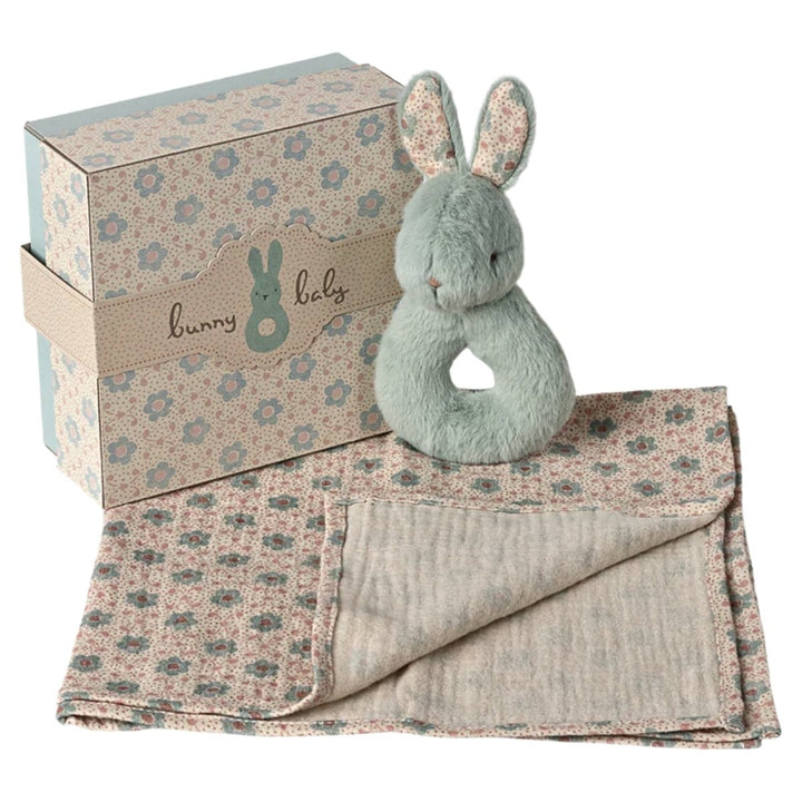 Maileg Rabbit Rattle Set Mint from Australia