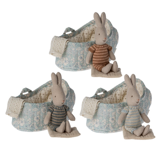 ML-5016102310 Maileg Rabbit in Carry Cot - Micro Assorted (2023)