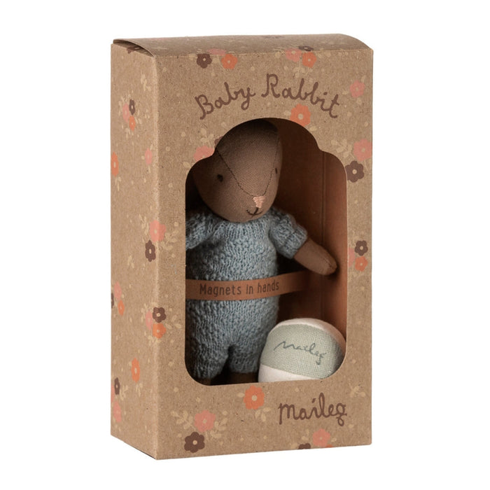 Maileg Rabbit Micro Brown - Baby Set, Blue (2025), Australia