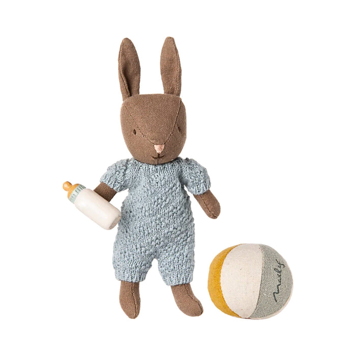Maileg Rabbit Micro Brown - Baby Set, Blue (2025), Australia