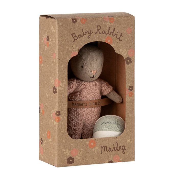 Maileg Rabbit Micro Sand - Baby Set, Rose (2025), Australia