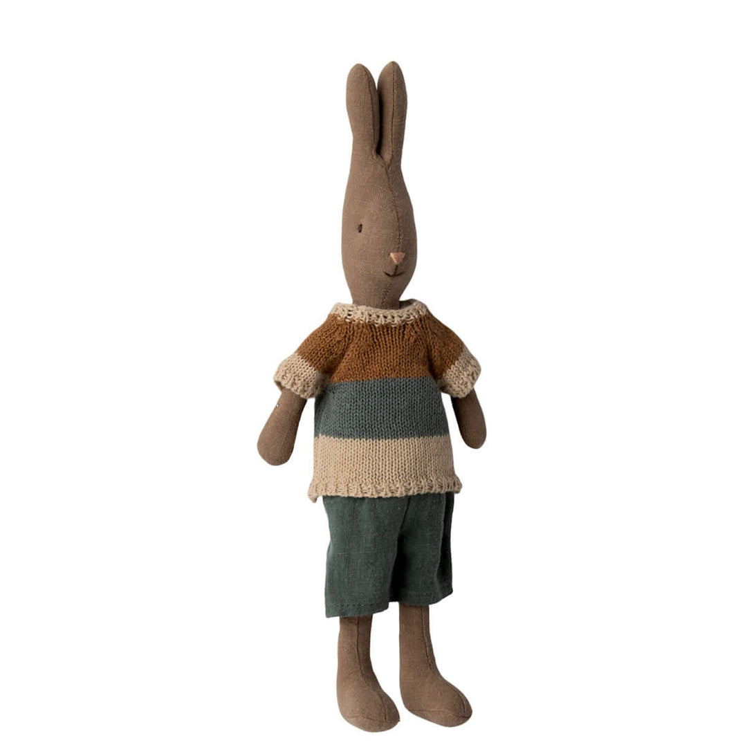 ML-5016320500 Maileg Rabbit Size 2 - Brown in T-shirt and Shorts (2023) from Australia