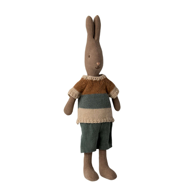 ML-5016320500 Maileg Rabbit Size 2 - Brown in T-shirt and Shorts (2023) from Australia