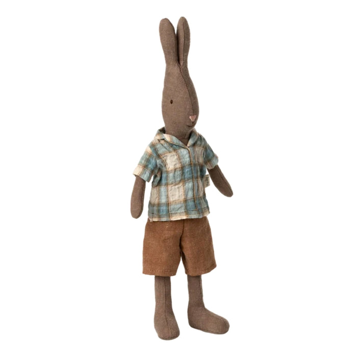 Maileg Rabbit Size 2 Brown Shirt And Shorts - Australia
