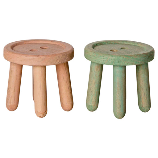 Maileg Stool Set - for Mouse - Light Rose & Mint (2026) - Australia
