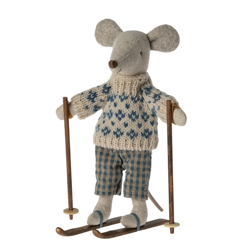 ML-5017330700 Maileg Winter Mouse with Skis - Dad (2023)