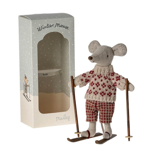 ML-5017330600 Maileg Winter Mouse with Skis - Mum (2023)