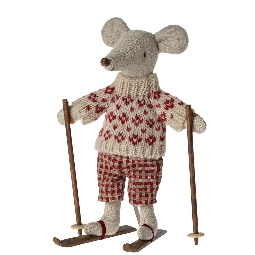 ML-5017330600 Maileg Winter Mouse with Skis - Mum (2023)