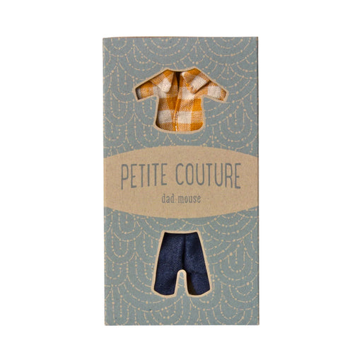 Maileg Yellow Checked Shirt and Pants Dad Mouse (2025) from Australia