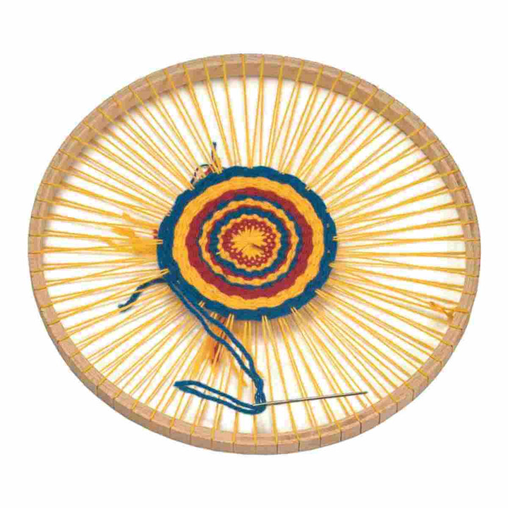 Wooden round weaving frame from Oskar's Wooden Ark