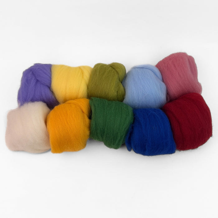Merino Wool Fleece 100gm Mixed Colour Pack - Australia