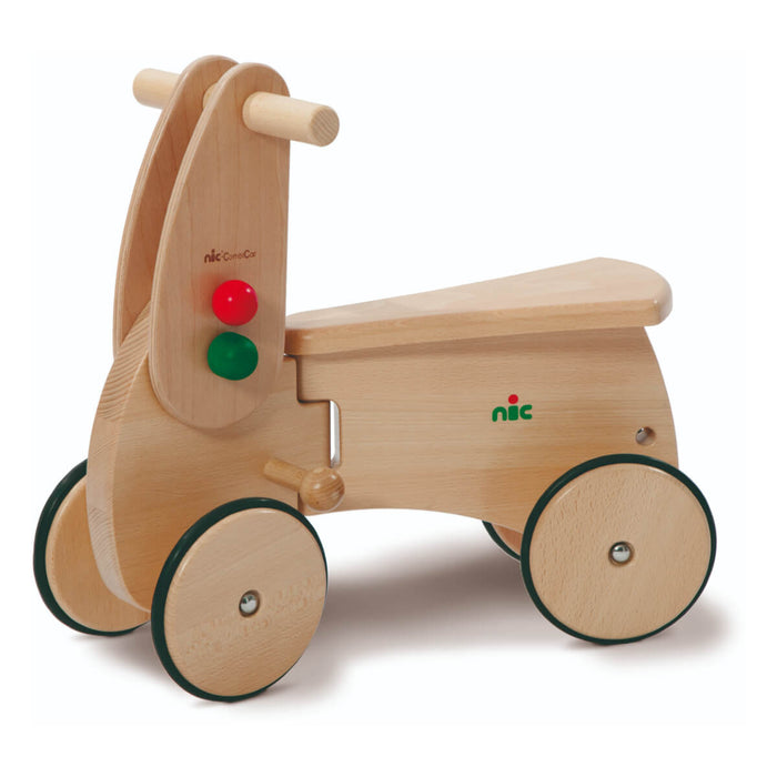 70402660 Nic Wooden Ride On CombiCar - Base Model with attachment