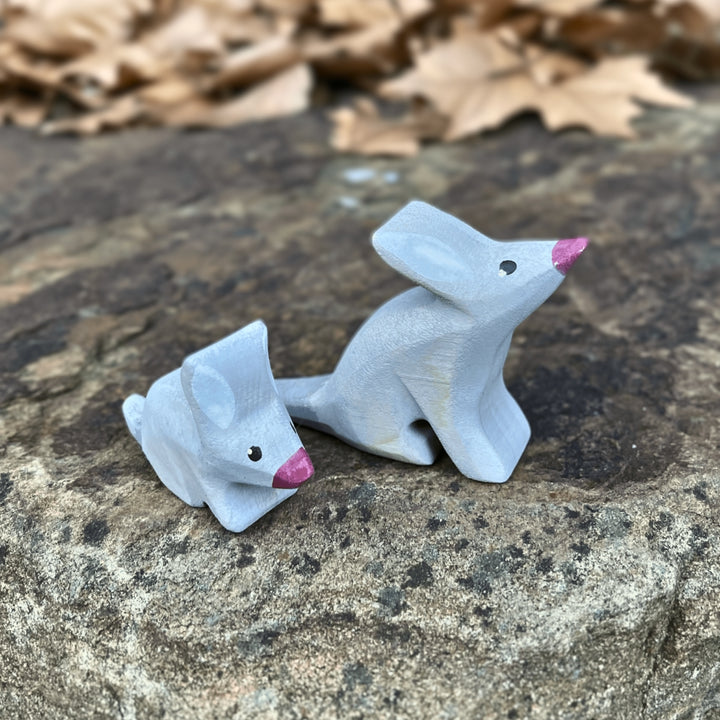 Nom Handcrafted Wooden Toys, Australian Animal Figures for Small World Play in an Outdoor Setting, Available Online