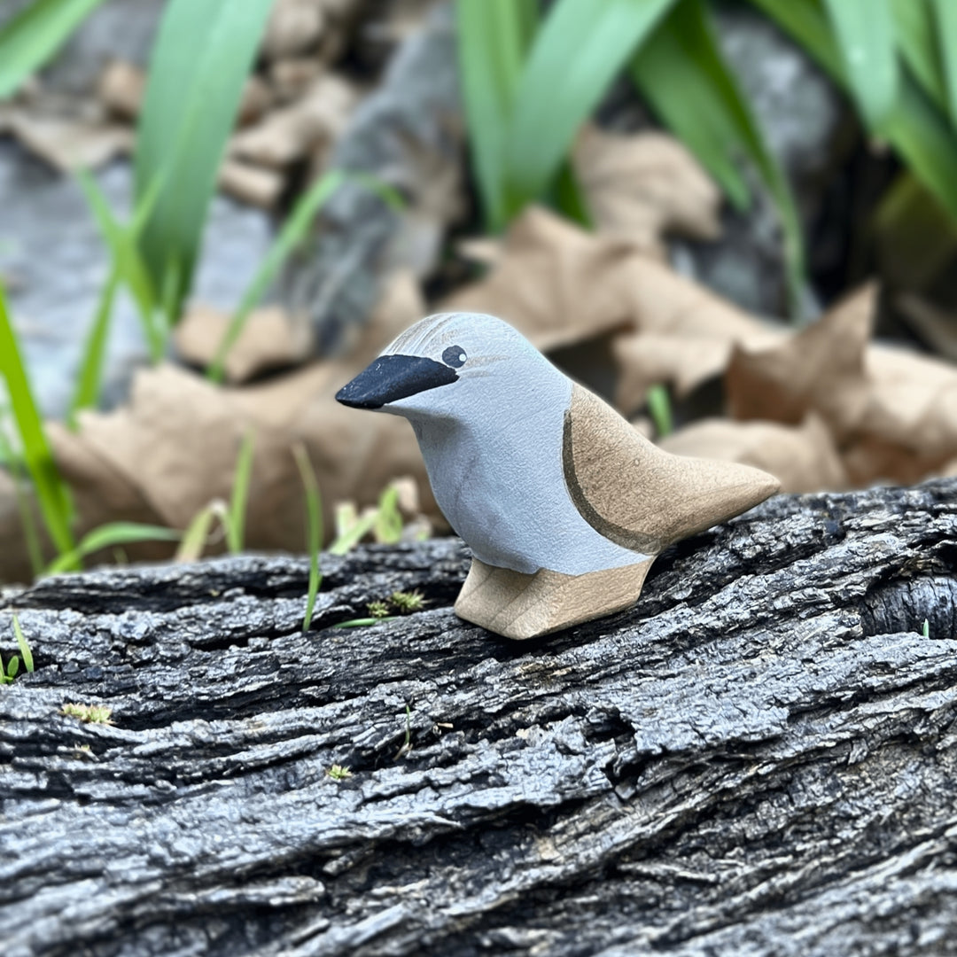 Nom Handcrafted Wooden Toys, Australian Animal Figures for Small World Play in an Outdoor Setting, Available Online
