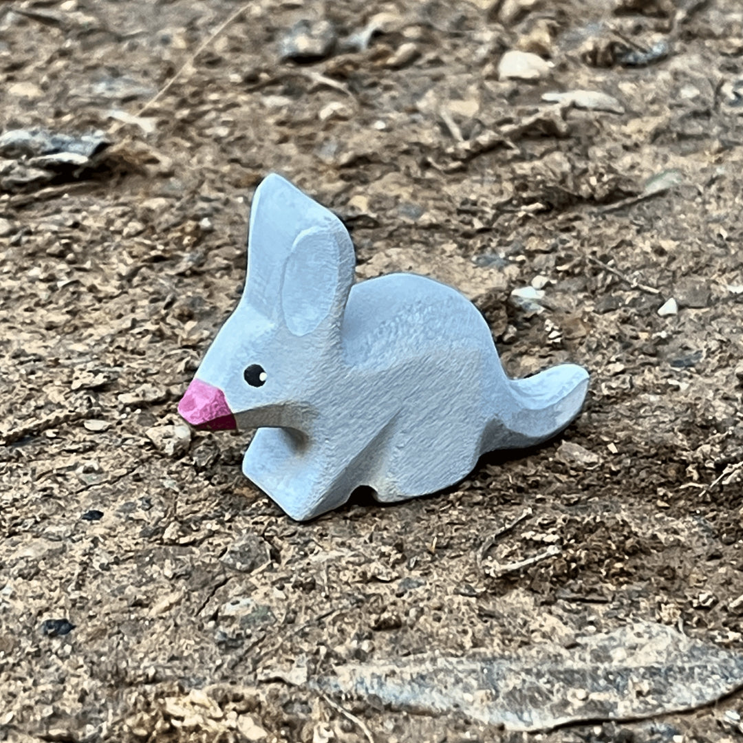 Nom Handcrafted Wooden Toys, Australian Animal Figures for Small World Play in an Outdoor Setting, Available Online