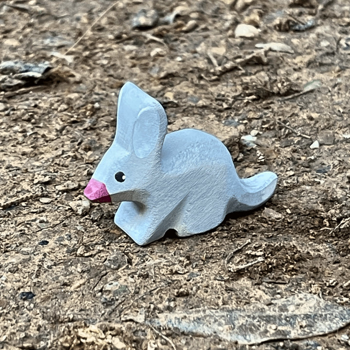 Nom Handcrafted Wooden Toys, Australian Animal Figures for Small World Play in an Outdoor Setting, Available Online