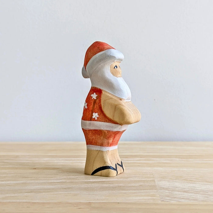 Wooden Toy Figure for Small-World Play from Australia NOM Handcrafted - Beach Santa