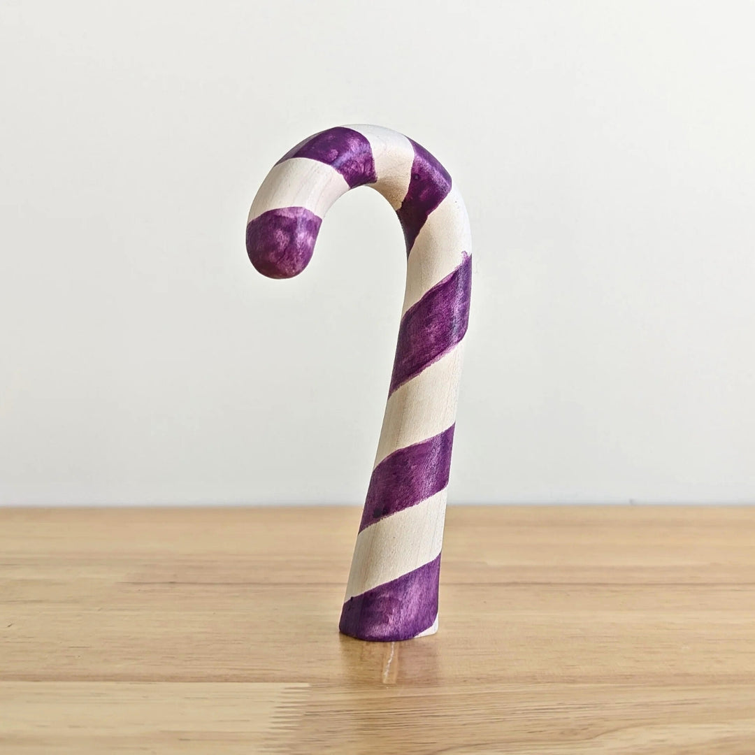 NOM Handcrafted Candy Cane Wooden Toy Figure for Small-World Play from Australia