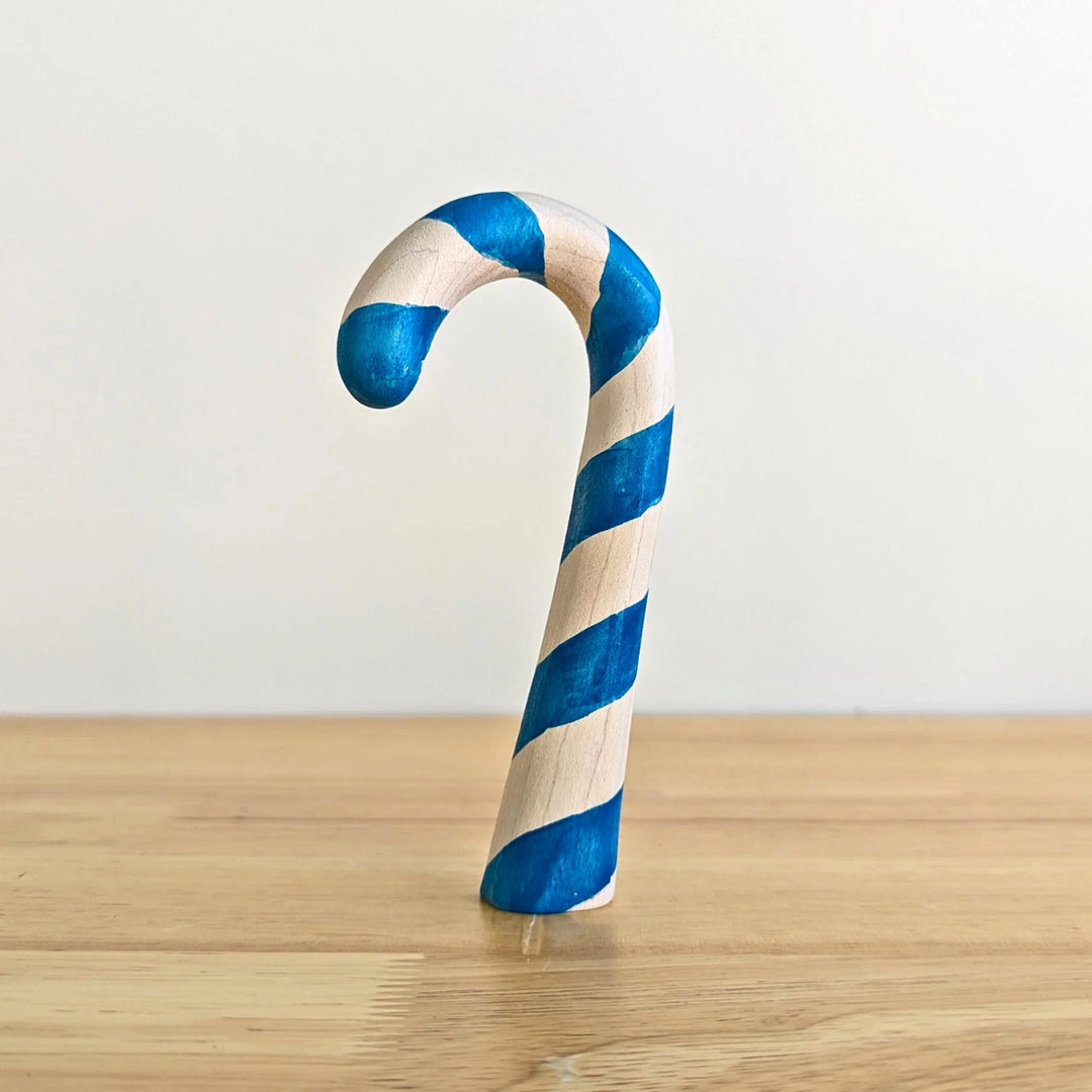NOM Handcrafted Candy Cane Wooden Toy Figure for Small-World Play from Australia