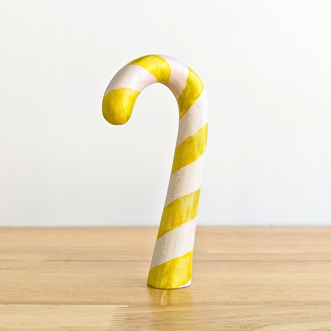 NOM Handcrafted Candy Cane Wooden Toy Figure for Small-World Play from Australia