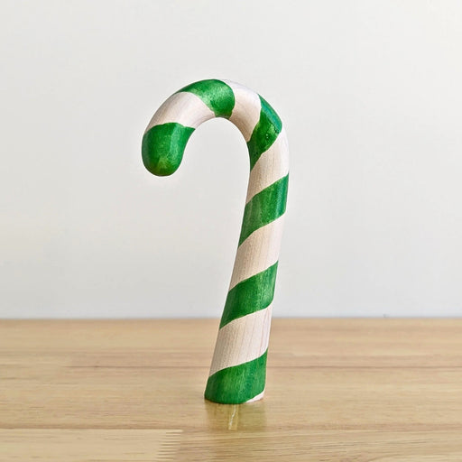 NOM Handcrafted Candy Cane Wooden Toy Figure for Small-World Play from Australia