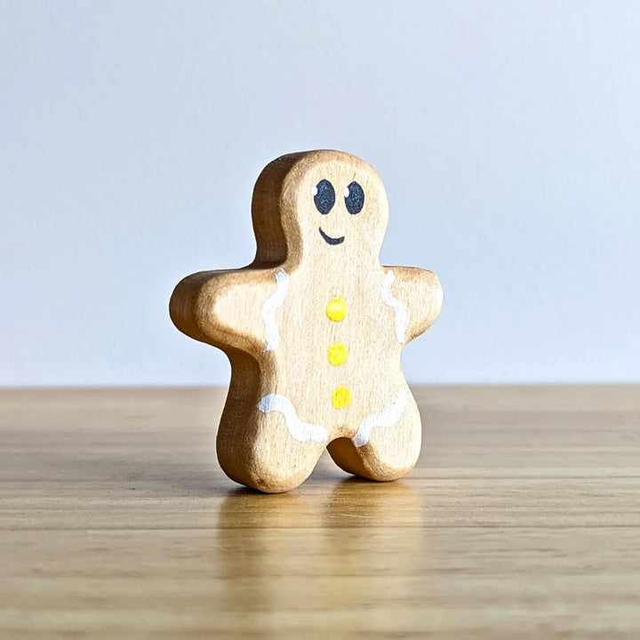 NOM Handcrafted Gingerbread Man Wooden Toy Figure for Small-World Play from Australia