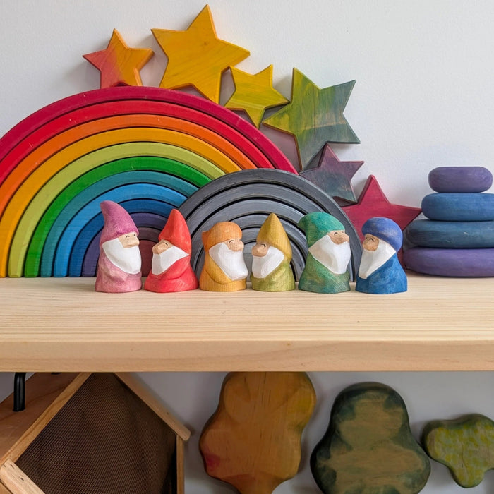 NOM Handcrafted - Gnome Rainbow Set of 6