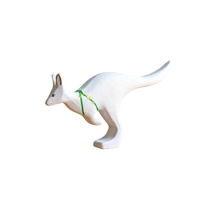 NOM Handcrafted - Snow Kangaroo - White Boomer Jumping Christmas Wooden Toys for Open Ended Play - Online, - Australia