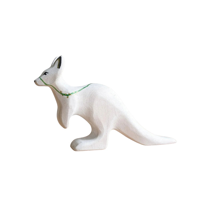 NOM Handcrafted - Snow Kangaroo - White Boomer Standing Christmas Wooden Toys for Open Ended Play - Online, - Australia