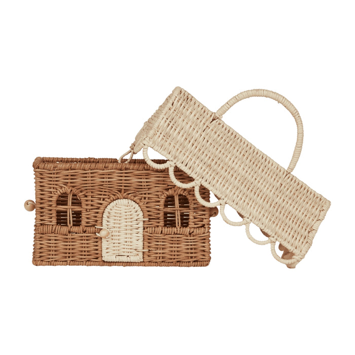 Olli Ella Gingerbread Casa Clutch Rattan toy bag Australia Oskar s Wooden Ark