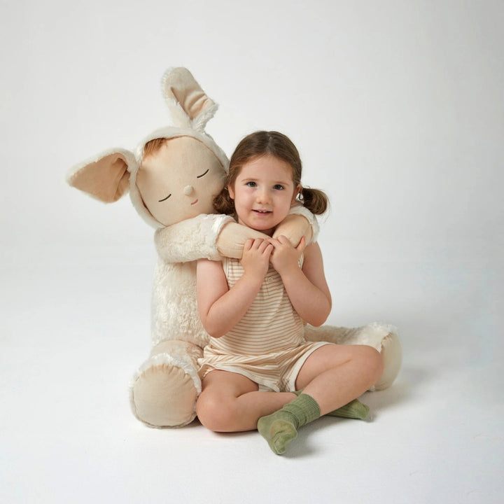 Olli Ella Cozy Dinkum Bunny Moppet - Soft Beige - Giant from Australia