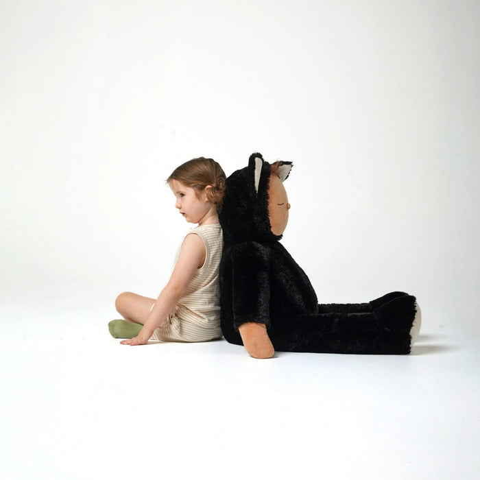 Olli Ella Cozy Dinkum Cat Nox - Black - Giant from Australia