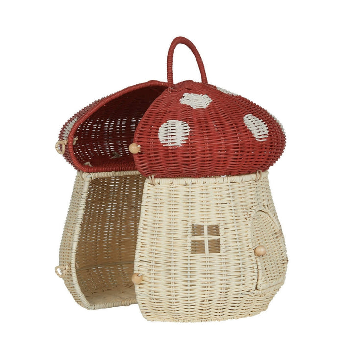 Olli Ella Mushroom Doll House Basket Red Australia
