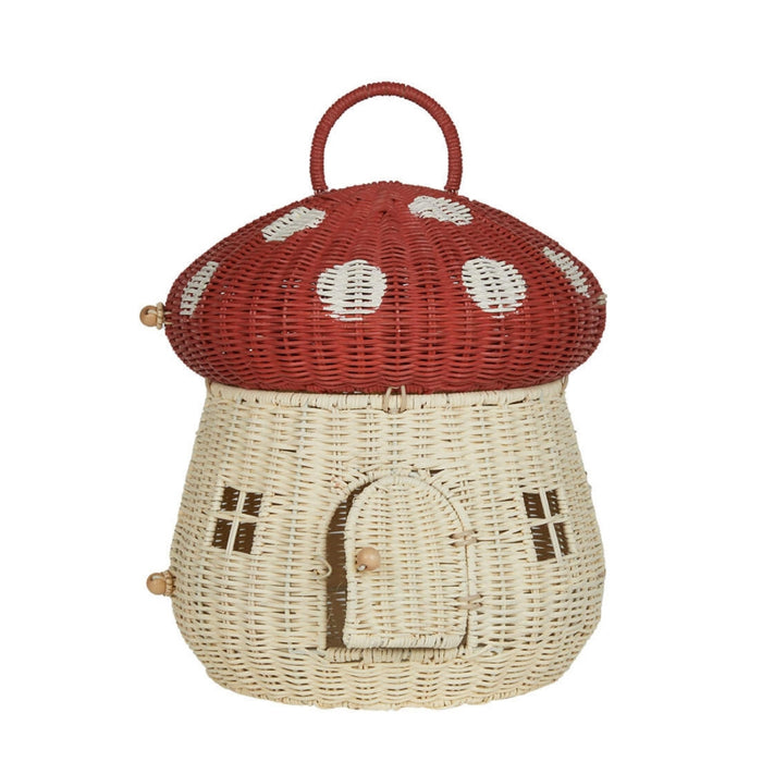 Olli Ella Mushroom Doll House Basket Red Australia