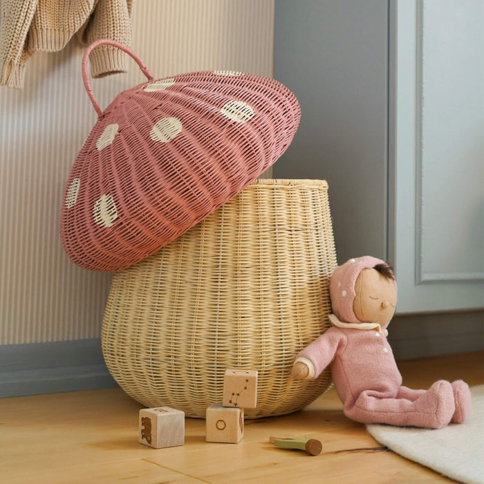Olli Ella Mushroom Storage Basket - Pink from Australia