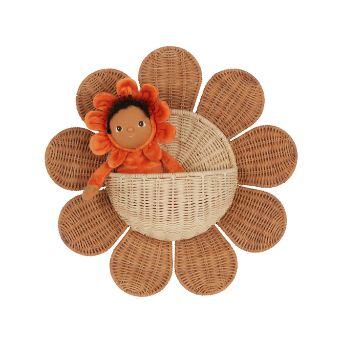 OENWDE-RAT-NA-O Olli Ella Rattan Daisy Wall Basket