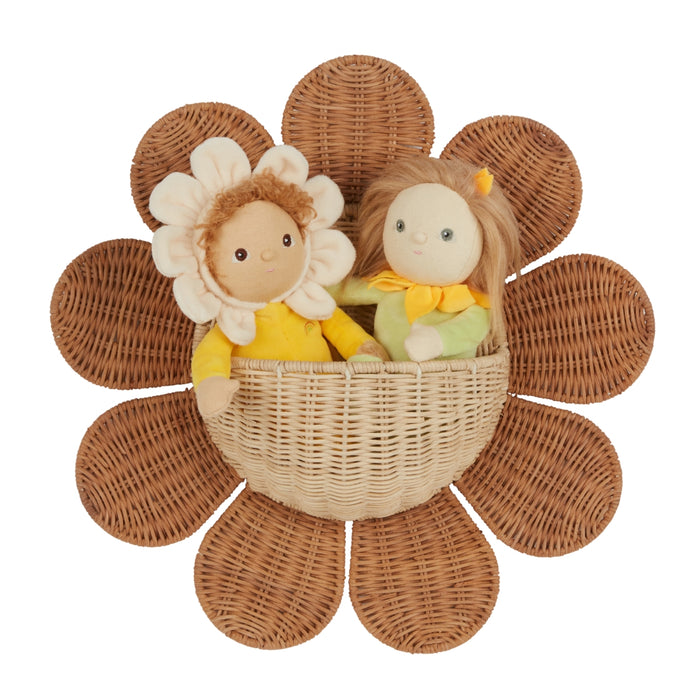 OENWDE-RAT-NA-O Olli Ella Rattan Daisy Wall Basket