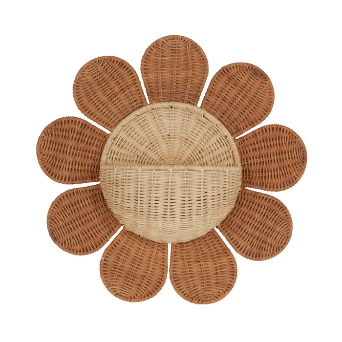 OENWDE-RAT-NA-O Olli Ella Rattan Daisy Wall Basket