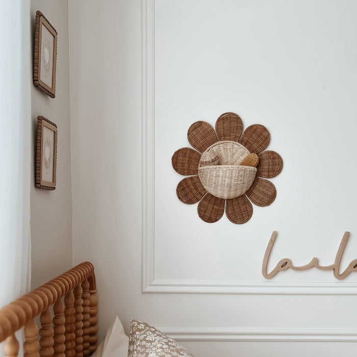 OENWDE-RAT-NA-O Olli Ella Rattan Daisy Wall Basket